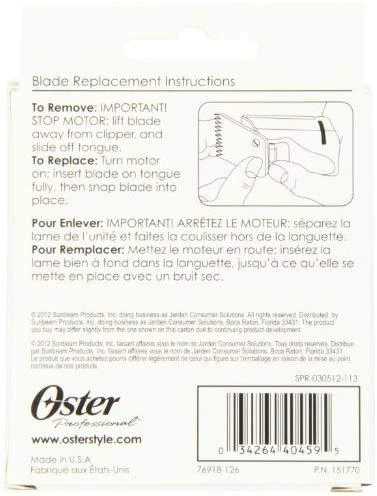 Oster 918-12 galvutės pakuotės instrukcija