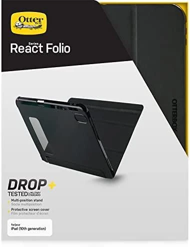 „OtterBox React Folio“ dėklas, „Apple iPad“ 10 kartos, juodas