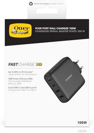 Autel OTTERBOX STANDARTINIS EU SIENINIS ĮKROVIKLIS 100 W - 2X USB-C + 2X USB-A USB-PD