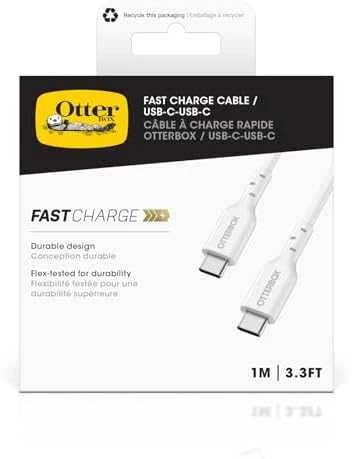 OTTERBOX STANDARTINIS USB C-C KABELIS 1M USB-PD Baltas