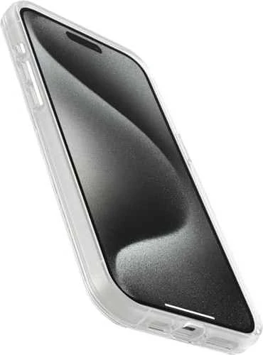 Otterbox Symmetry Clear Plus – apsauginis dėklas, skirtas iPhone 15 Pro Max, suderinamas su MagSafe (skaidrus)