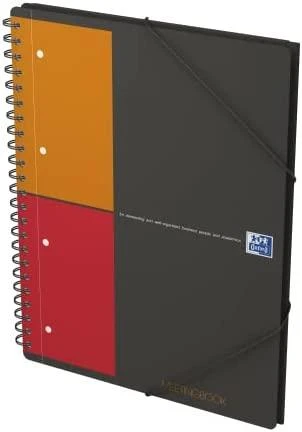 Sąsiuvinis su spirale OXFORD MEETINGBOOK, A4, 80 lapų, langeliai
