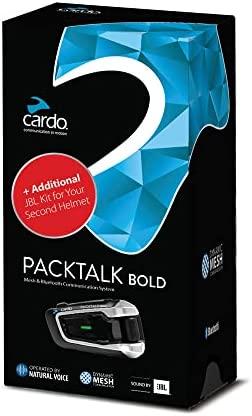 CARDO PACKTALK BOLD JBL SINGLE - BUNDLE with 2nd helmet kit