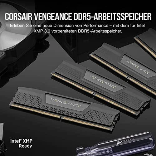 RAM Corsair VENGEANCE 32 GB, DDR5, 4800 MHz, kompiuteris/serveris, registracijos Nr., ECC Nr., 2x16 GB