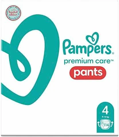 Sauskelnės-kelnaitės Pampers Premium Care, 4 dydis, 9–15 kg, 114 vnt.
