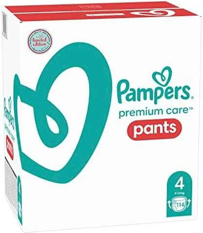 Sauskelnės-kelnaitės Pampers Premium Care, 4 dydis, 9–15 kg, 114 vnt.