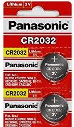 1x2 Panasonic CR 2032 Lithium Power