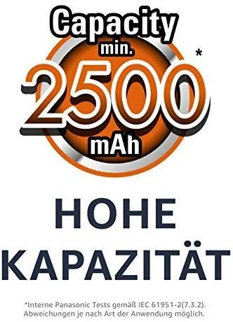 Panasonic Eneloop PRO Įkraunami elementai AA 2500 mAh BK-3HCDE/4BE