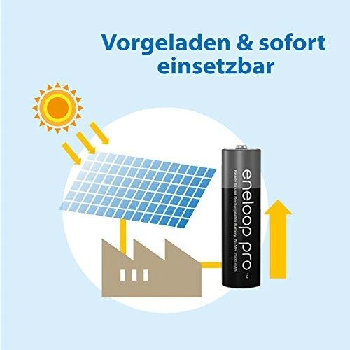 Panasonic Eneloop PRO Įkraunami elementai AA 2500 mAh BK-3HCDE/4BE