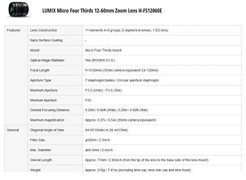Objektyvas Panasonic Lumix Vario 12-60mm f/3.5-5.6 G Power OIS Asph be originalios dėžutės