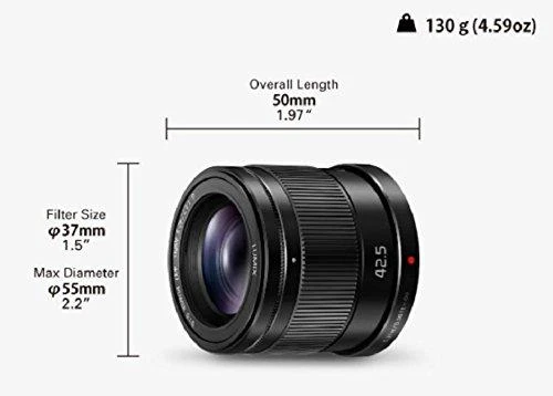„Panasonic Lumix 42,5 mm f/1.7 G“ galinis OIS objektyvas