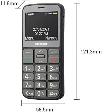 „Panasonic“ | KX-TU160 | Paprastas naudoti mobilusis telefonas | TFT-LCD | USB versija USB-C | Integruota kamera | Pagrindinės kameros raiška 0,3 MP | Juodas | 69,2 g