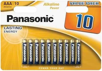 Panasonic AAA baterijos, 10 vnt. pakuotė
