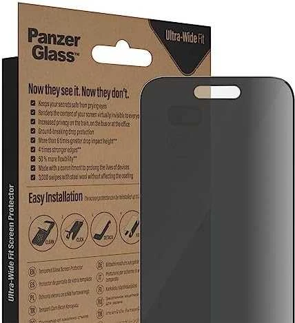 Panzer Glass PanzerGlass | Ekrano apsauga | Apple | iPhone 14 Pro | Stiklas | Juodas | Itin platus pritaikymas; Lengvas montavimas; Privatumo filtras; Atsparus pirštų atspaudams | Privatumas