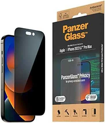 Panzer Glass PanzerGlass™ Privatumo ekrano apsauga Apple iPhone 14 Pro Max | Itin platus pritaikymas w. EasyAligner