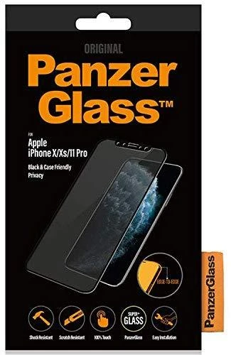 Panzer Glass PanzerGlass | P2666 | Ekrano apsauga | Apple | iPhone X/Xs/11 Pro | Grūdintas stiklas | Juodas | Konfidencialumo filtras; Viso kadro aprėptis; Nedūžtančios filmas (sulaiko stiklą ir apsaugo nuo stiklo šukių dūžtant); Tinkamas dėklui – suderinamas su visais dėklais; Anti-glare danga (sumažina šviesos atspindį); Mėlyna šviesos mažinimas; Lengvas montavimas su pilnais klijais; Oleofobinis sluoksnis (antibakterinis + antipirštų atspaudas); 100% prisilietimo išsaugojimas; Išlaiko visas telefono funkcijas