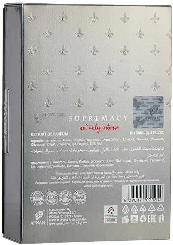 Kvepalai vyrams Afnan Supremacy Not Only Intense EDP, 100 ml