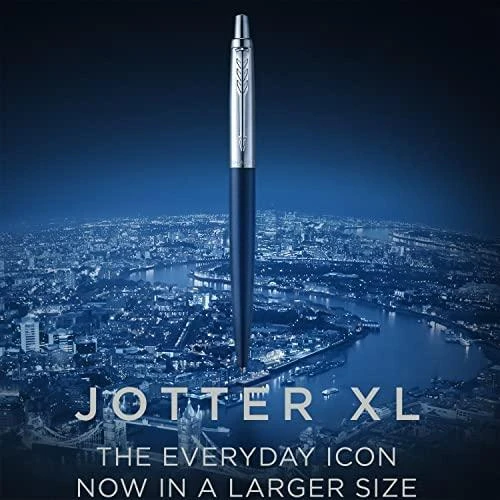 Automatinis tušinukas Parker Jotter XL Matte Juodas CT Medium Mėlyna