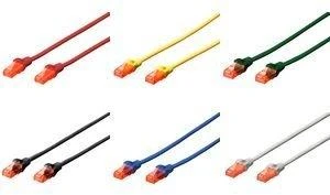 Assmann Electronic DIGITUS CAT 6 U-UTP pataisomasis kabelis PVC AWG 26/7 ilgis 0,5 m spalva žalias