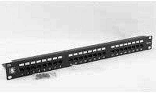 NETRACK 104-01 patch panel 19inch 24-jungtys kat. 5e UTP su lentyna