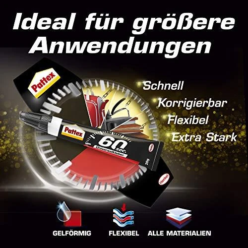 Pattex Universalkleber 60 Sekunden,Tube mit 20g