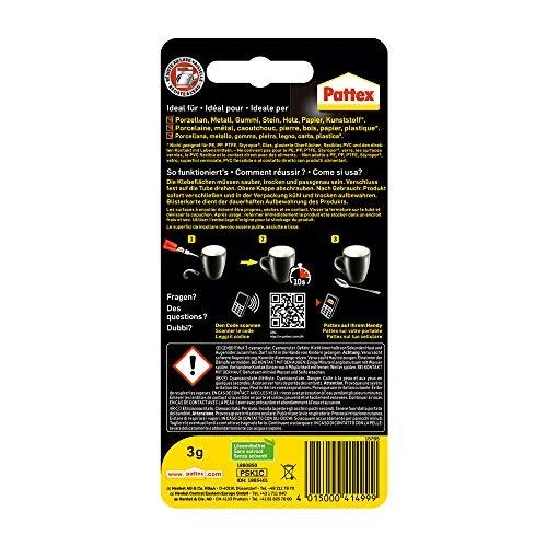 Pattex Sekundenkleber Classic Flüssig WA97, Tube mit 3g