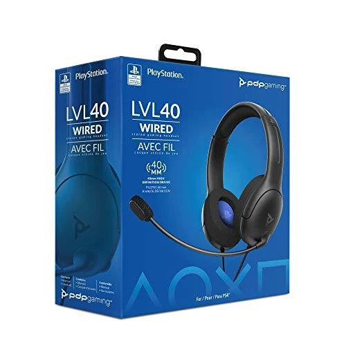 Žaidimų ausinės PDP Gaming LVL 40, skirtos PS4, Pilkos