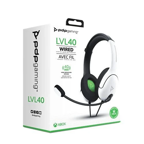 Blanco PDP Lvl40 (balta) laidinės ausinės su mikrofonu | XBOX