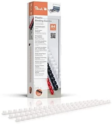 Peach 20mm baltos plastikinės rišimo šukos, pakuotė
