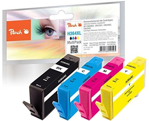 Peach ink PI300-295 / CN684EE Nr. 364XL (cianas, rausva, geltona, juoda)