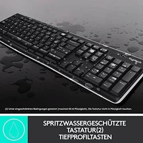 Belaidis klaviatūros ir pelės rinkinys Logitech MK270, QWERTY išdėstymas