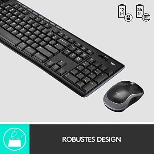 Belaidis klaviatūros ir pelės rinkinys Logitech MK270, QWERTY išdėstymas