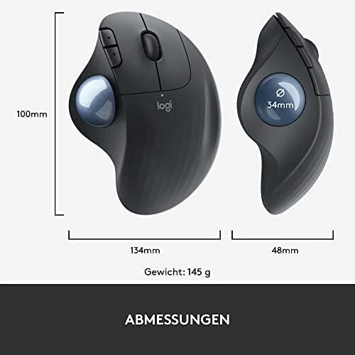 Pelė LOGITECH ERGO M575 verslui - Graphite - Emea