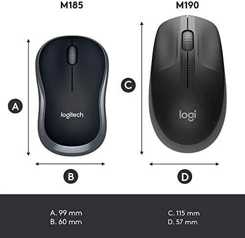 Bevielė pelė Logitech M185 pilka