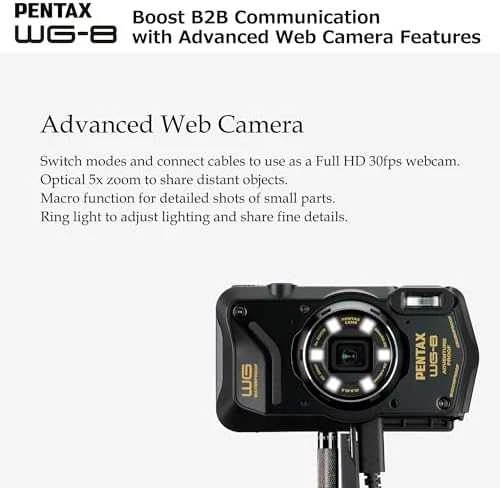 Ricoh Pentax WG-8 Juodas