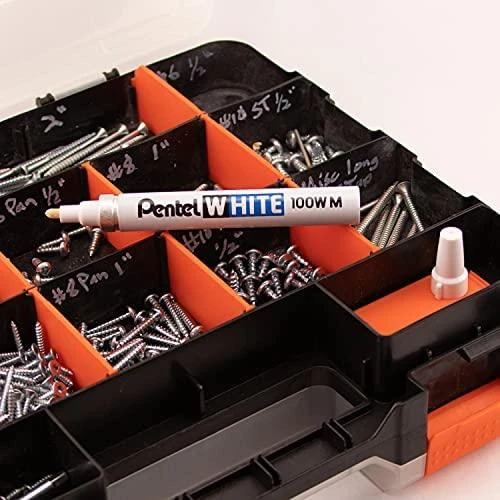 Permanentinis žymeklis PENTEL Baltas, baltos spalvos