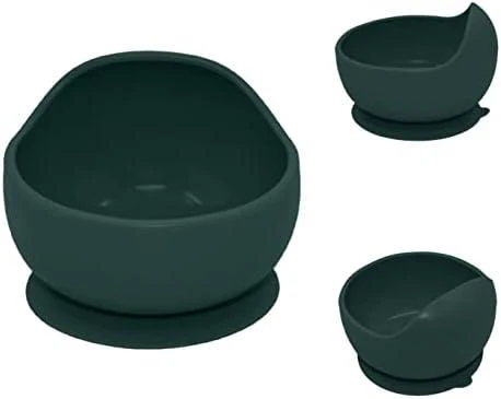 PETITE&MARS Silicone Suction Bowl Žalias 6m+