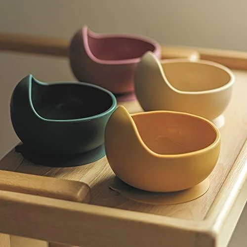 PETITE&MARS Silicone Suction Bowl Žalias 6m+