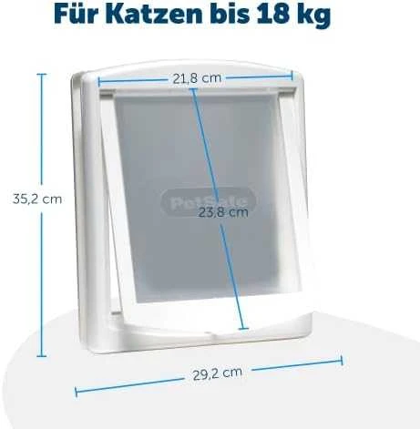 PetSafe Staywell durelės dviejų padėčių iki 18kg šunims baltos