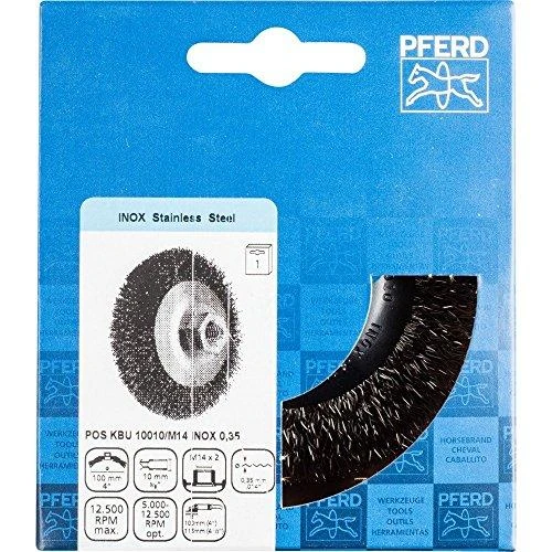 Metalinis šepetys 100x10mm PFERD KBU INOX 0,3 M14