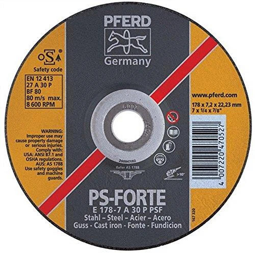 Plieno šlifavimo diskas PFERD PSF Ø178x7x22mm A30