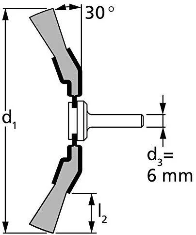 Metalinis šepetys su koteliu PFERD KBU 8010/6 ST 0,3 SG