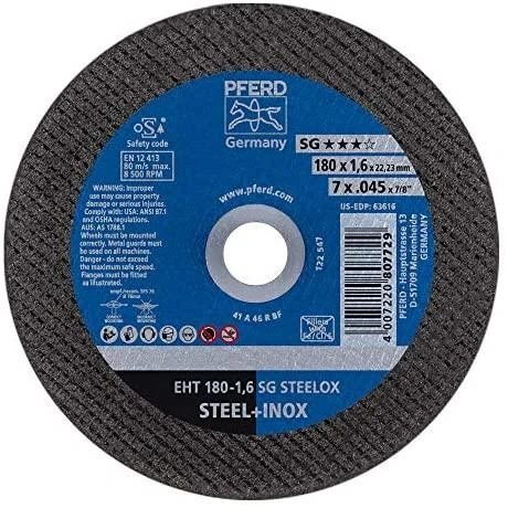 Pjovimo diskas PFERD EHT178-1,6 A46 R SG-INOX