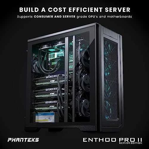 PHANTEKS Enthoo Pro 2 Server XL-EEB grūdintas stiklas