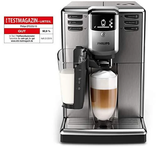 Kavos aparatas Philips Espresso EP5335/10 Su pieno plakikliu, Automatinis, Nerūdijantis plienas / juodas