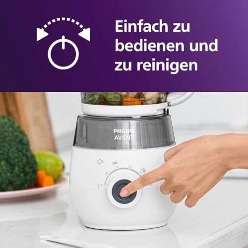 Garų puodas PHILIPS AVENT GARINTUVAS IR TRINTUVAS 4IN1 SCF883 SU INDELIŲ RINKINIU