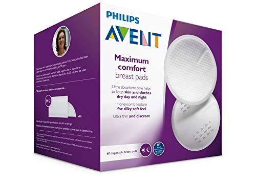 Vienkartinės maitinančios įklotės Philips Avent 60 vnt dienai ir naktį