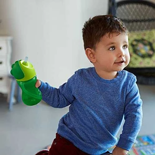Philips AVENT 12+ mėn. puodelis su šiaudeliu 300 ml, žalias