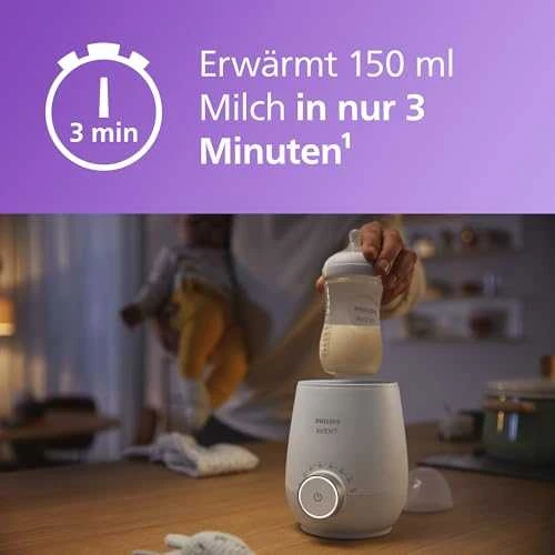 Philips Avent Premium Greitai veikiantis buteliukų šildytuvas SCF358/00