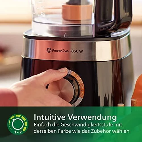 PHILIPS HR7530/10 Kompaktiškas virtuvinis kombainas